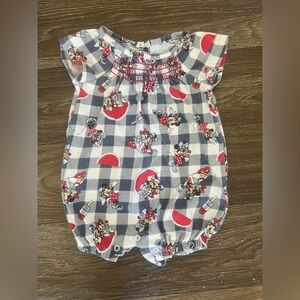Disney Baby Romper with Red and Blue Accents
